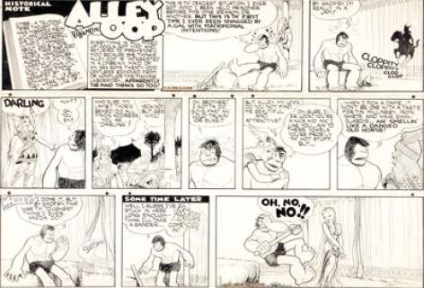 V. T. Hamlin Alley Oop Sunday Comic Strip Original Art dated 11-11-45 (NEA, 1945). Thanks to Dr. Wonmug‘s -