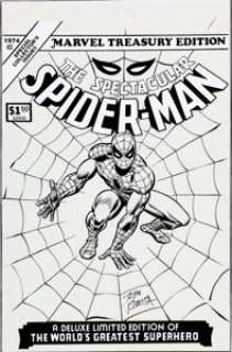 John Romita Sr. Marvel Treasury Edition #1 "The Spectacular Spider-Man" Cover Original Art (Marvel, 1974). -