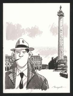 Emmanuel Moynot - Illustration originale La Colonne Vendôme - Nestor Burma