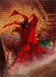 Fred Fields Wizard #77 Cover Original Art (Wizard, 1998). Todd McFarlane‘s supernatural superhero Spawn lurks in -