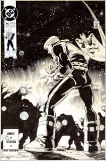 Joe Staton Green Lantern #11 Cover Original Art (DC, 1991). Guy Gardner vs. The Green Lantern Corps! Ink on -