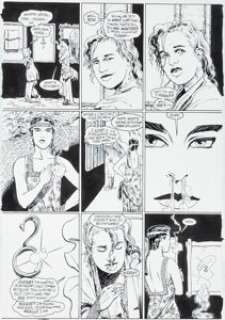 Jill Thompson and Vince Locke Sandman V2#41 Page 17 Delirium and Desire Original Art (DC/Vertigo, 1992). -