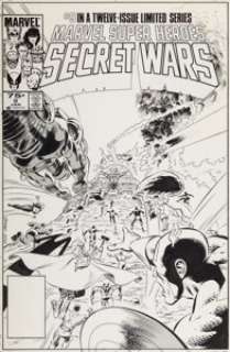 Mike Zeck and Bob McLeod Marvel Super-Heroes Secret Wars #9 Cover Iron Man, Thor, Hulk, Captain America, - | Heritage