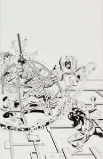 Jean Frisano and Thomas Frisano Nova #62 French Comic Cover Fantastic Four Original Art (Editions -