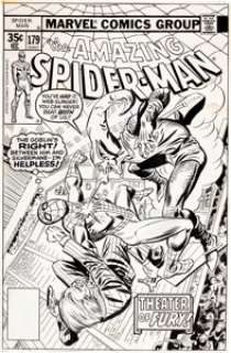 Ross Andru and Mike Esposito Amazing Spider-Man #179 Cover Green Goblin Original Art (Marvel, 1978). Spidey -