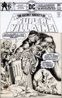Ernie Chan (as Ernie Chua) Secret Society of Super-Villains #1 Cover Original Art (DC, 1976). Captain Cold -