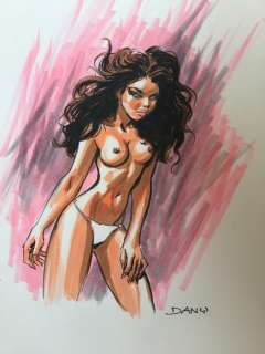 Dany | Dany - Dessin original couleur - Pin-Up | Catawiki
