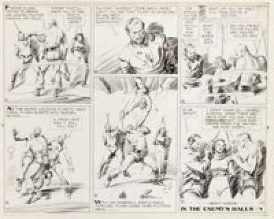 Alex Raymond Flash Gordon Sunday Comic Strip Original Art dated 7-12-36 (King Features Syndicate, 1936). Flash, -