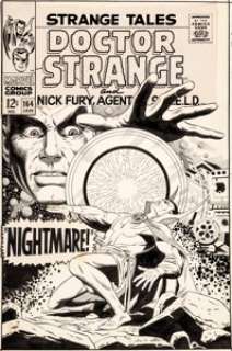 Dan Adkins Strange Tales #164 Cover Doctor Strange Original Art (Marvel, 1968). This Marvel-ous twice-up scale -