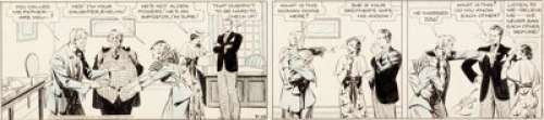 Alex Raymond Secret Agent X-9 Daily Comic Strip Original Art dated 7-13-34 (King Features Syndicate, 1934). -