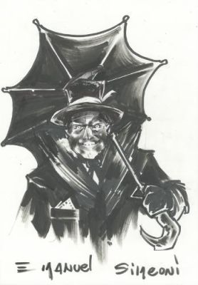 Emanuel Simeoni | Pingouin, illustration | Galerie 9ème Art