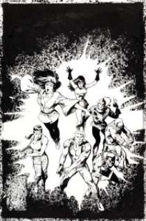 Jerry Bingham Suicide Squad #14 Cover Original Art (DC, 1988). The Squad accompanies Nightshade on a trip to -