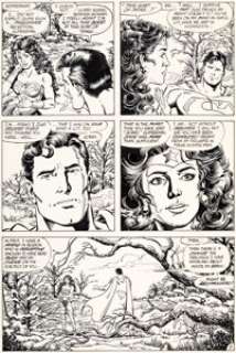 John Byrne and George Perez Action Comics #600 Story Page 3 Original Art (DC Comics, 1988). Alan Moore once -