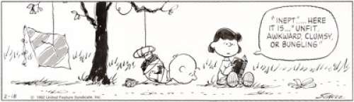 Charles Schulz Peanuts Daily Comic Strip  Charlie Brown and Lucy Original Art dated 2-18-92 (United Features  Syndic... | Heritage