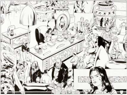 Mark Buckingham and Steve Leialoha Fables #24 Double Splash Page 14-15 Original Art (DC/Vertigo, 2004). -