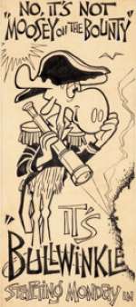 Al Kilgore Bullwinkle Comic Strip Promotional Illustrations Original Art Group of 4 (McClure Newspaper -