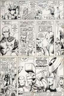 Barry Windsor-Smith and Tom Sutton Avengers #99 Story Page 21 Original Art (Marvel, 1972). Barry Windsor-Smith only -