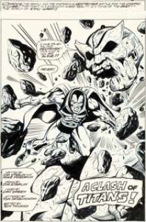 Jeff Aclin and Bob Layton Planet of the Apes #85 Splash Page 1 Drax the Destroyer Original Art (Marvel UK, 1976)....