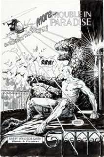 Barry Windsor-Smith and Bob Wiacek Archer and Armstrong #6 Splash Page 3 Enhanced Original Art (Valiant, 1993/c. 2...