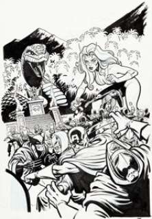 Cameron Stewart Marvel Adventures: The Avengers #11 Cover Original Art (Marvel, 2006)....
