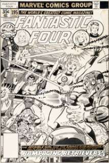 George Pérez and Joe Sinnott Fantastic Four #195 Cover Original Art (Marvel, 1978).... | Heritage