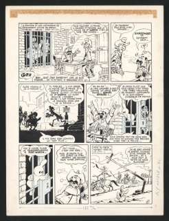 Jean Cézard - Planche originale 5 de 1969 de " Le chasseur de prime déprimé" - Arthur le fantôme