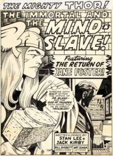 Jack Kirby and Bill Everett Thor #172 Splash Page 1 Original Art (Marvel, 1970).... | Heritage
