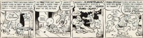 Walt Kelly Pogo Daily Comic Strip Original Art dated 12-24-48 (New York Star, 1948). The second-earliest -