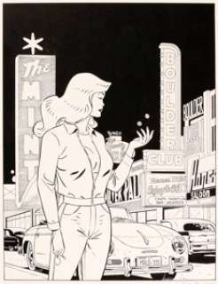 Philippe Berthet Pin-Up Tome 7 Las Vegas Couverture (Dargaud - 2011)....