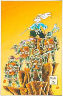 Stan Sakai TMNT/Usagi Yojimbo Signature Variant Cover Original Art (IDW, 2017).... | Heritage