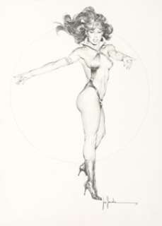 Jose Gonzalez Vampirella #102 Frontis Illustration Original Art (1982).... | Heritage