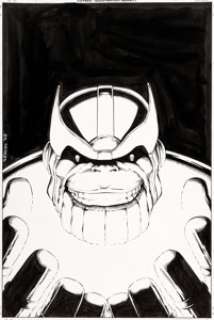 Jim Starlin and Al Milgrom (as Gemini) Marvel Universe: The End #4 Cover Thanos Original Art (Marvel, 2003).... | Heritage