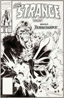  - Geof Isherwood Doctor Strange, Sorcerer Supreme #37 Cover Silver Surfer Original Art (Marvel, 1992)....