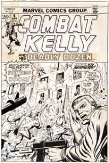  - Dick Ayers and Paul Reinman Combat Kelly #6 Cover Original Art (Marvel, 1973)....