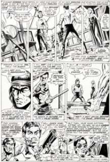 Paul Gulacy and Dan Adkins Master of Kung Fu #39 Page 2 Original Art (Marvel, 1976).... | Heritage
