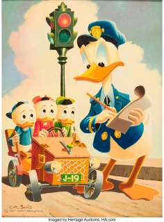 Carl Barks Unsafe Vehicle Painting CB-Oil 103 Original Art (1975).... | Heritage