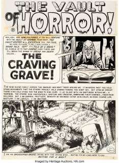 Joe Orlando Tales From the Crypt #39 Complete 7-Page Story "The Craving Grave" Original Art (EC, 1953).... (Total: 7 Original Art)