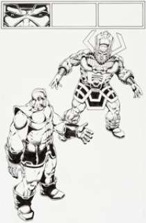 Jim Starlin and Al Milgrom Thanos #3 Story Page 9 Galactus Original Art (Marvel, 2004). Nice page - | Heritage