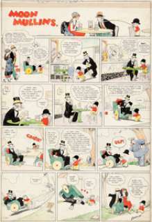 Frank Willard Moon Mullins Hand-Colored Sunday Comic Strip Original Art dated 11-30-24 (Chicago Tribune, 1924)....
