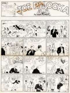 Ham Fisher Joe Palooka Sunday Comic Strip Original Art dated 11-24-40 (McNaught Syndicate, 1940). Boxer -