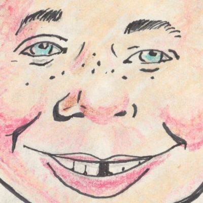 Berg - Alfred E. Neuman, Original Drawing on MAD Stationary (undated) | Russ Cochran