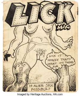 Robert Crumb, S. Clay Wilson, and Spain Rodriguez - Lick Mag Unpublished "Jomo" Original Art (1969).
