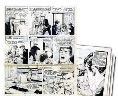 Le Guen, Pierre | JACQUES FLASH Ensemble de 12 planches originales à l’encre | Cornette de St Cyr