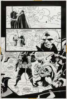 Mike Mignola et Carlos Garzon - Cosmic Odyssey #3 de 4 Planche 40 (DC Comics, 1988). Mike Mignola and Carlos Garzon Cosmic Odyssey #3 of 4 Story Page Original Art (DC Comics, 1988).