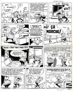 Greg | Achille Talon, L’insubmersible Achille Talon, double planche originale à l’encre de chine. | Septimus