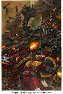 Smith, Adrian - Adrian Smith Space Marines Crusade Against the Orks Illustration Original Art (c. 1993-95)....