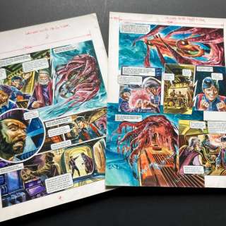 Wood, Gerry | Wood, Gerry - 2x Original colour page - Trigan Empire - Underwater Terror - (1978) | Catawiki