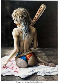 Martin Rodriguez Harley Quinn Painting Original Art (2022)....