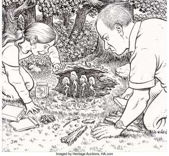 Woodring, Jim | Jim Woodring Weird Tales of the Ramones CD Box Set Cover Illustration Original Art (Rhino Records, 2005).... | Heritage