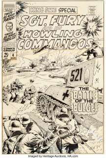 Ayers, Dick - Dick Ayers and John Severin Sgt. Fury and His Howling Commandos Annual #4 Cover Original Art (Marvel, 1968)....